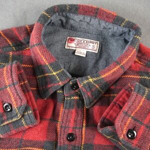 Wallace & Barnes Flannel Buffalo Plaid Shirt Mens S Preppy Outdoor Long Sleeve